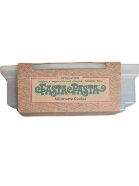 Fasta Pasta Microwave Cooker Strainer Container Dishwasher Safe New NOS